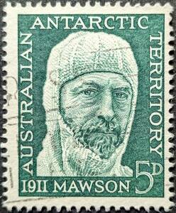 【外国切手】 オーストラリア領アトランティック諸島 1961年10月10日 発行 オーストラリア南極探検50周年記念、1911-1914 消印付き