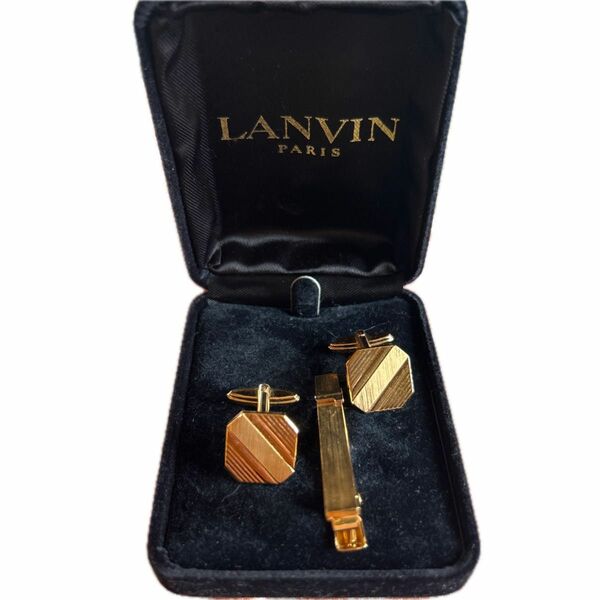 LANVIN ランバン カフス タイピン メンズ ゴールド 値引き可能