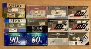 # all unopened!# metal contains cassette tape total 12 piece set #TDK AD90 AR80/Sony Metal-XR/What's up?...etc