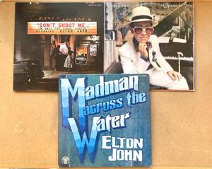 ■※JKT傷み有り含む■Elton John(エルトン・ジョン) LPレコード合計3枚セット! Madman Across The Water/Greatest Hits etc