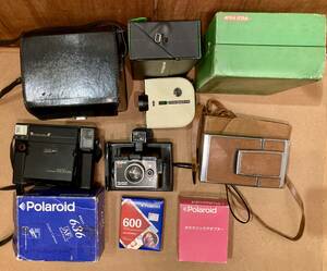 # together!# instant film camera POLAROID total 5 pcs. set freebie small articles attaching #Fujica c100/ SX-70 /636/850E