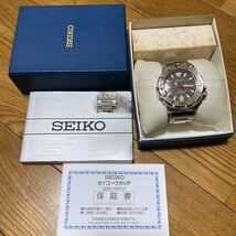 箱、説明書、保証書付　美品　稼働品内国　モーデルmade in japan SEIKO セイコー モンスター自動巻き 腕時計 SRP313 J_画像7