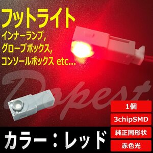 Dopest LED フットライト レッド/赤 インナーランプ グローブボックス 汎用 球 フロア ルーム