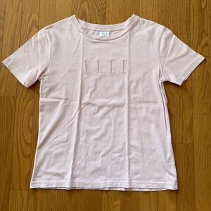 GU×ELLE★半袖刺繍Tシャツ★レディースMサイズ★ピンク