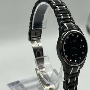 CITIZEN シチズン QZ J015-S099170 エコドライブ 石付 デイト クロノグラフ レディース腕時計 クォーツ の画像3