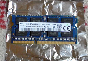 SKhynix製DDR3 PC3L-12800 204Pin 低電圧 8G 1枚 