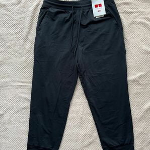 [未使用品]ユニクロUNIQLO ウルトラストレッチクロップドパンツ 黒色 M ドライEX