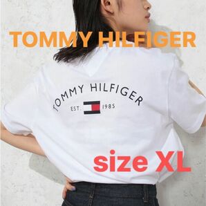 【完売モデル】 大人気 TOMMY HILFIGER トミー ヒルフィガー バッグロゴ Tシャツ ユニセックス XL