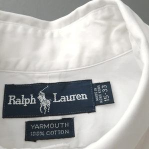 ラルフローレン オックスフォードシャツ ボタンダウン カラーポニー刺繍 ホワイト 15-33(S)の画像7