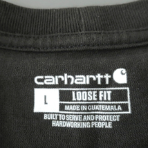 carhartt カーハート LOOSE FIT ヘビーコットン Tシャツ 胸ポケット ブラック(L)_画像6