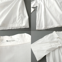 Y's for MEN ヨウジヤマモト オープンカラー ボックスワイドシャツ ホワイト/コットンブロード/春夏_画像3