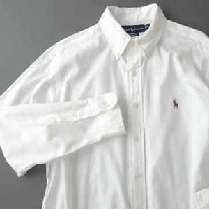 ラルフローレン オックスフォードシャツ ボタンダウン カラーポニー刺繍 ホワイト 16