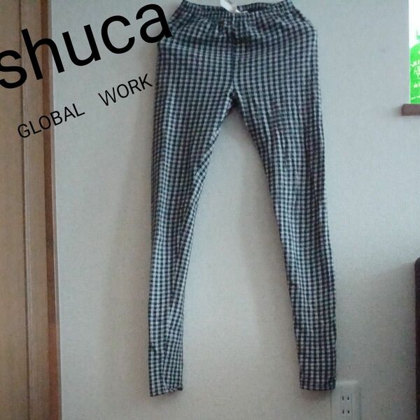 shuca　GLOBAL WORK　 チェック　スパッツ