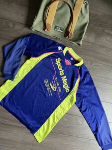 美品 DESCENTE デサント Sports Magic 高性能 吸汗速乾 トレーニングウェア ロゴ クルーネック 長袖シャツ sizeМ DVB-5354 人気アイテム