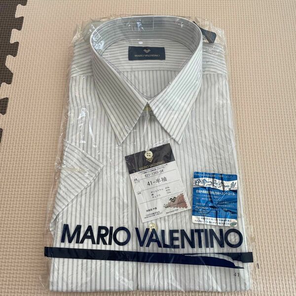 (未使用)MARIO VALENTNO // 41ー半袖シャツ・ワイシャツ 男性用　夏対策　ひんやり　通気性抜群