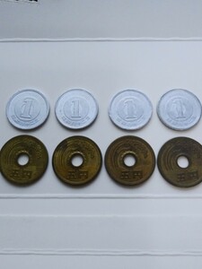 昭和６２年●１円硬貨●５円硬貨●４セット計８枚！