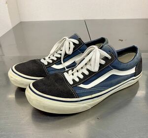 【送料無料】VANS OLD SCHOOL 28.5cm ネイビー オールドスクール 古着 