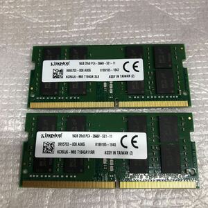  Note for memory 16GB×2 pieces set total 32GB * 2Rx8 PC4-2666V-SE1-11 both sides 16 sheets chip 
