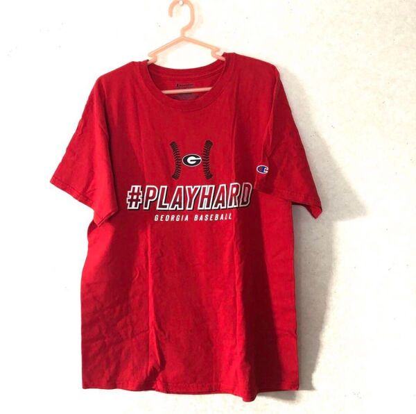 メンズ 古着 Champion半袖Tシャツ L