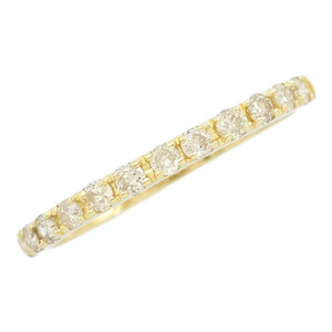  half Eternity 12P* diamond ring * ring /K18YG/750-0.9g/0.30ct/11 number /#51/ yellow gold next day delivery possible #518345