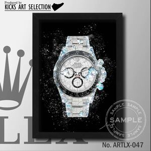 Art hand Auction Rolex Homage Art Interior Poster/Cosmógrafo Daytona/2023/Blanco/Hecho a mano/Moda/Reloj/Rolex, Artículos hechos a mano, interior, bienes varios, otros