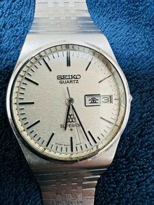 セイコースーペリアツインクォーツ9983-8000純正ブレス付属美品SEIKO 