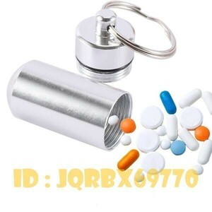 **010: stainless steel steel made waterproof case medicine for pills . storage case 
