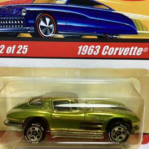 ☆ホットウィール クラシックス ☆ 1963 シボレー　コルベット　黄緑　Hot Wheels CLASSICS 