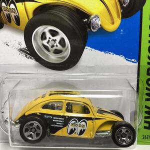 ☆ホットウィール☆ カスタム フォルクスワーゲン ビートル 黄色　ムーンアイズ Hot Wheels 