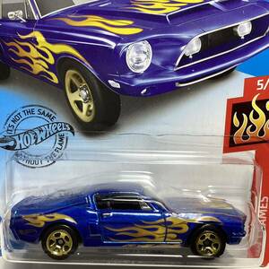 ☆ホットウィール☆ '68 シェルビー　GT500 青　フレイムス　Hot Wheels 