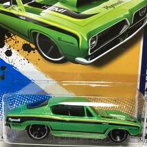 ☆ホットウィール☆ '68 プリマス　ヘミ　バラクーダ　黄緑　Hot Wheels _画像1