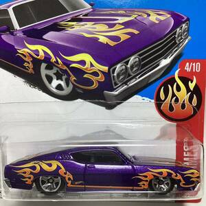☆ホットウィール☆ '69 フォード トリノ　タラデーガ　紫　フレイムス Hot Wheels 