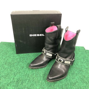 ディーゼル DIESEL 　レザーブーツ　 ショートブーツ ウエスタンブーツ ２４cm　EUR37 USA7 (N60507_2_30y)