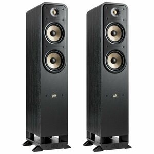 【新品】 Polk audio ◎ [ES55] フロアスタンディング スピーカー ペア ブラック ◎ #7380