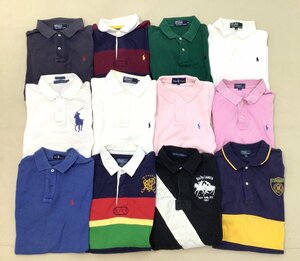 #RALPHLAUREN Ralph Lauren polo-shirt 12 point set sale size MIX embroidery big po knee impact 21na excepting /3.1kg#