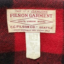 ●00s FILSON フィルソン コート ジャケット アウター USA製 バージンウール チェック柄 レッド/ブラック サイズ38 メンズ 1.51kg●_画像6