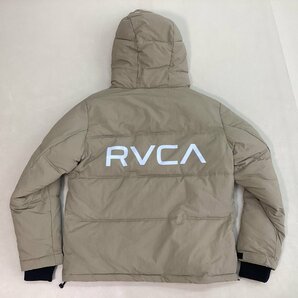 ■美品 RVCA ルーカ 中綿ダウンジャケット フーディ アウター ブルゾン ナイロン シンプル メンズ サイズS ベージュ/1.10kg■の画像2