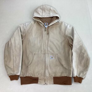 ■carhartt カーハート ダック地アクティブジャケット パーカー ワーク メッシュライナー 古着 メンズ サイズ不明 ベージュ/1.40kg現状品■の画像1