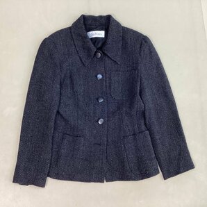 ■Max Mara マックスマーラ セットアップスーツ ジャケット タイトスカート ツィード ウール レディース サイズ40 黒系/0.8kg■の画像2