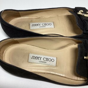 ☆JIMMY CHOO ジミーチョウ フラットパンプス レディース 靴 シューズ イタリア製 サイズ36 23cm 黒 ブラック 0.3kg☆の画像8