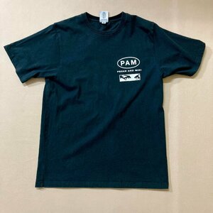 ★PAM パム PEAKS AND MINI Tシャツ トップス ブラック 黒 サイズM コットン100% メンズ 0.2kg★