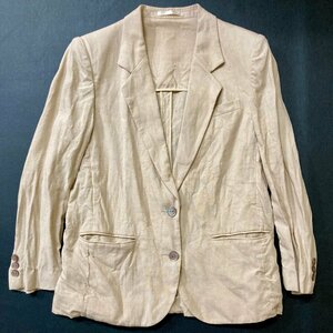 ★Vintage Burberrys バーバリーズ ジャケット レディース サイズ 11AB2 ベージュ 麻100% アウター ヴィンテージ 0.5kg★