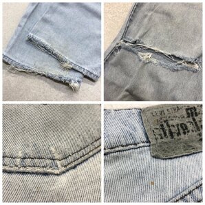 ●90s Levi's リーバイス デニムパンツ ボトムス シルバータブ LOOSE ジッパーフライ USA製 ボタン裏刻印549 W31/L32 メンズ 0.75kg●の画像9