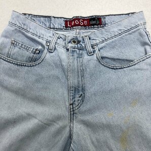 ●90s Levi's リーバイス デニムパンツ ボトムス シルバータブ LOOSE ジッパーフライ USA製 ボタン裏刻印549 W31/L32 メンズ 0.75kg●の画像3