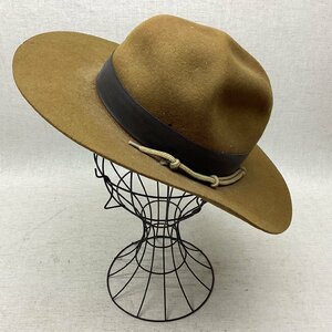 ■FUJI HAT フジハット BOY SCOUTS OF JAPAN ボーイスカウトハット 現状57㎝ PURE WOOL 虫食いあり 中古品 0.2kg■