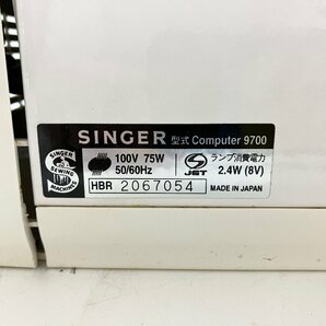 ◆【ジャンク品】SINGER シンガー Apricot Computer 9700 コンピューターミシン ハンドクラフト 手工芸 白 現状品 (E3)N/G60508/9/11.9の画像7