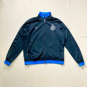 ★NIKE ナイキ サッカーウエア メンズ XXL ブラック INTER インテル ジャージ アウター スポーツウエア トラックジャケット ロゴ 0.65kg★