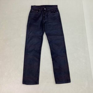 ■90s USA製 Levi's リーバイス 501 ラバーコーティングブラックデニム 後染め ヴィンテージ 古着 サイズW29 L34 黒/0.68kg■