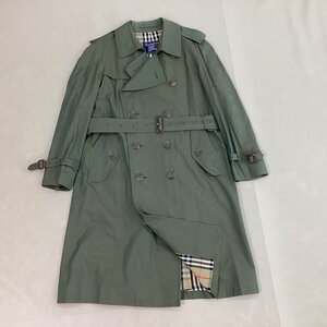 ■90s Burberry's バーバリーズ トレンチコート 綿 ノバチェック イギリス製 ヴィンテージ メンズ サイズM 84B 玉虫色 カーキ/1.26kg■