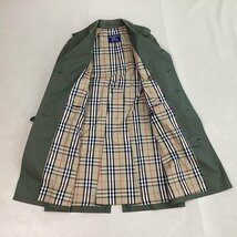 ■90s Burberry's バーバリーズ トレンチコート 綿 ノバチェック イギリス製 ヴィンテージ メンズ サイズM 84B 玉虫色 カーキ/1.26kg■_画像5